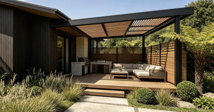 New Zealand courtyard WPC fence