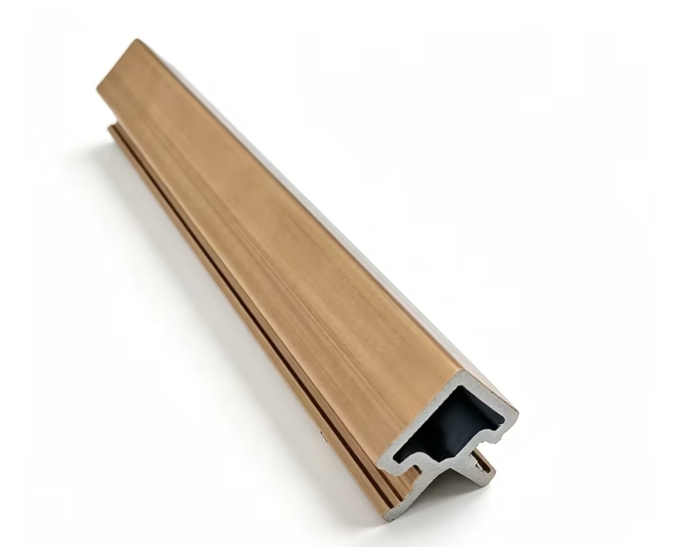 Co-extrusion visible corner trim for wall cladding